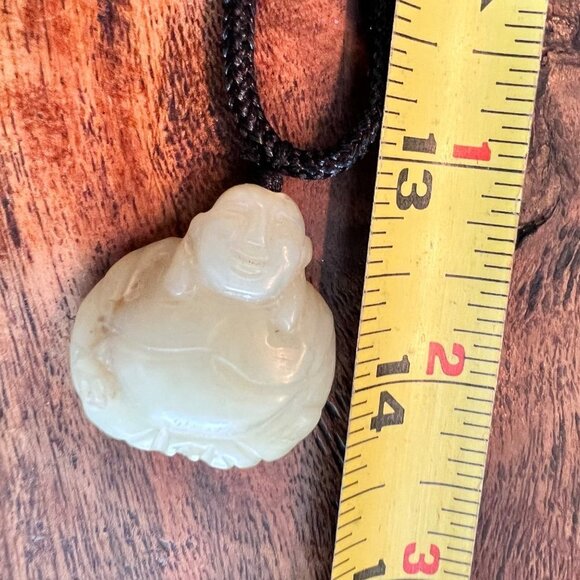 Carved Jade Buddha Necklace - Picture 9 of 10